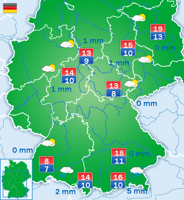 Weersverwachting voor dinsdag Weersverwachting voor dinsdag